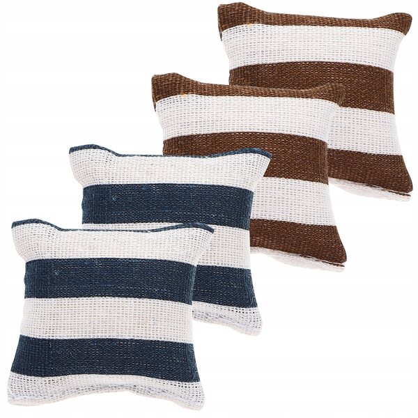 Lot de 4 mini coussins décoratifs élégants pour maisons de poupées en tissu
