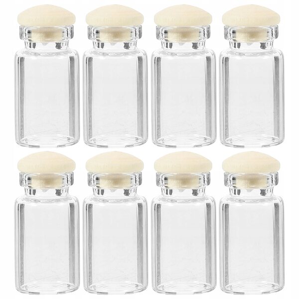 Set 8 Bottiglie Miniatura in Vetro per Casa delle Bambole e Modellismo