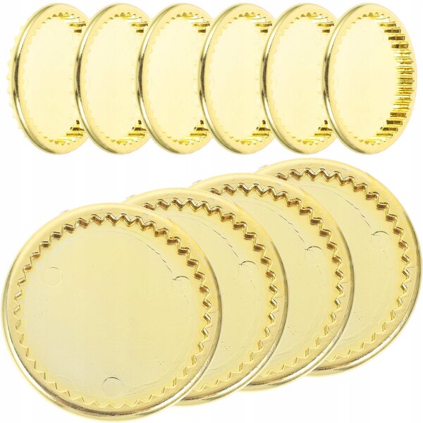 10 Mini-Gold-Kunststoffteller für Puppenhäuser, 4,5 cm