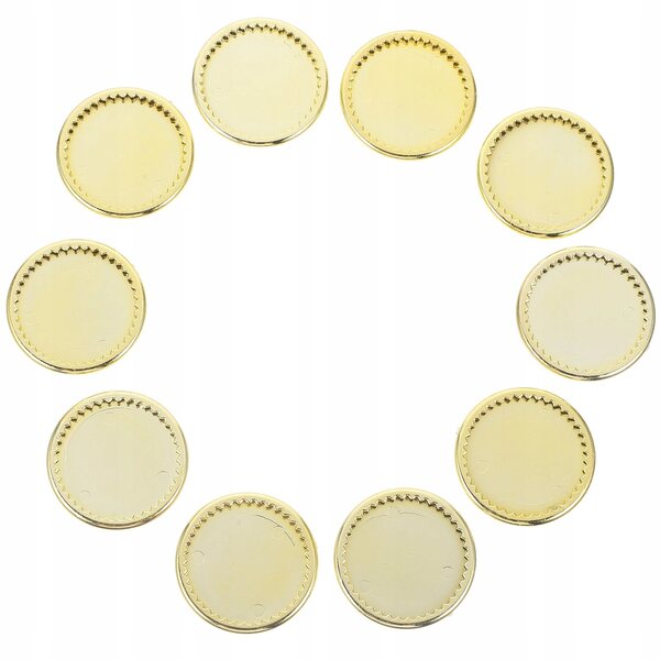 10 Mini-Gold-Kunststoffteller für Puppenhäuser, 4,5 cm