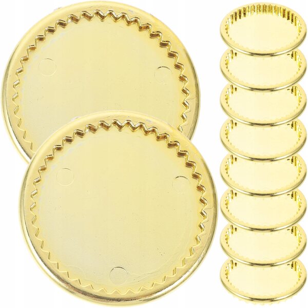 10 Mini-Gold-Kunststoffteller für Puppenhäuser, 4,5 cm