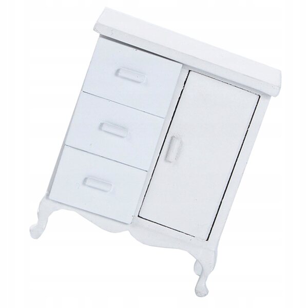 Mini mensola decorativa in legno bianca per casa delle bambole, 5 livelli