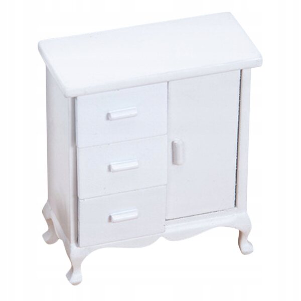 Mini mensola decorativa in legno bianca per casa delle bambole, 5 livelli