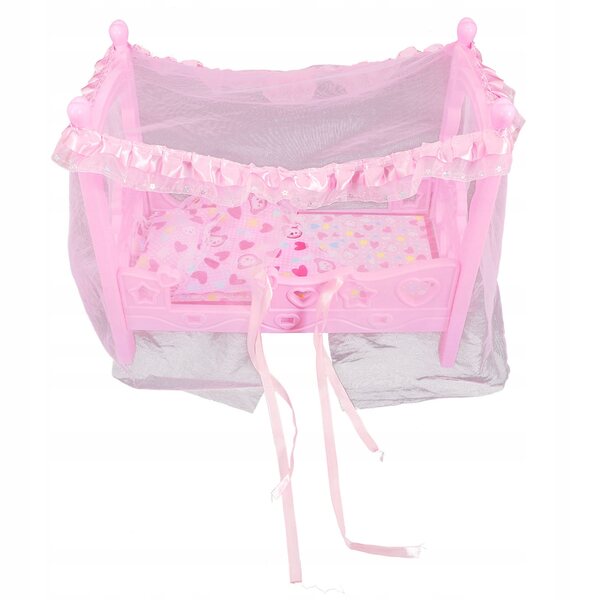 Lit de poupée rose miniature en matériau durable, décoration de chambre