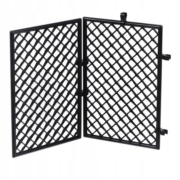 Mini recinzioni da giardino in plastica nera set 6 pezzi 9,4x6,2 cm