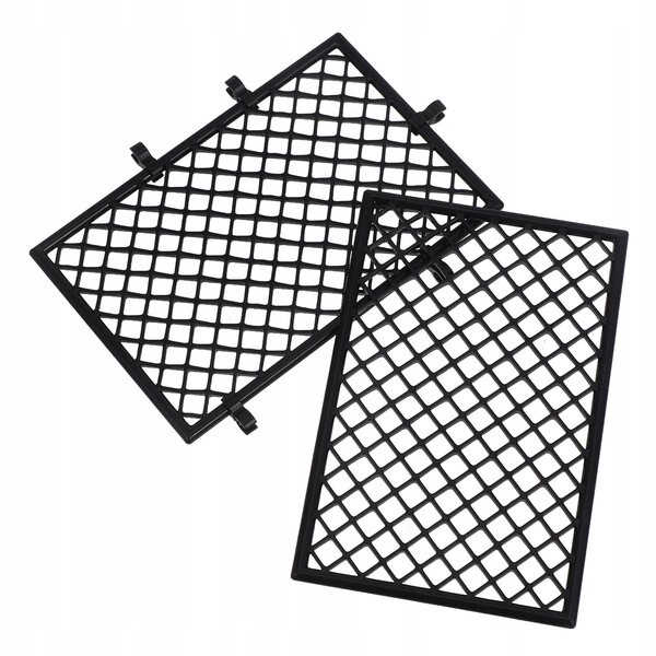 Mini recinzioni da giardino in plastica nera set 6 pezzi 9,4x6,2 cm