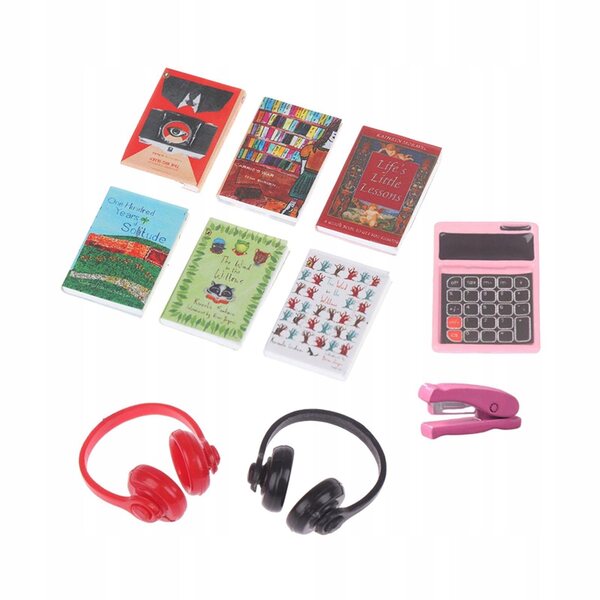 Livres miniatures et accessoires pour maison de poupée à l'échelle 1:12, ensemble de 10 pièces