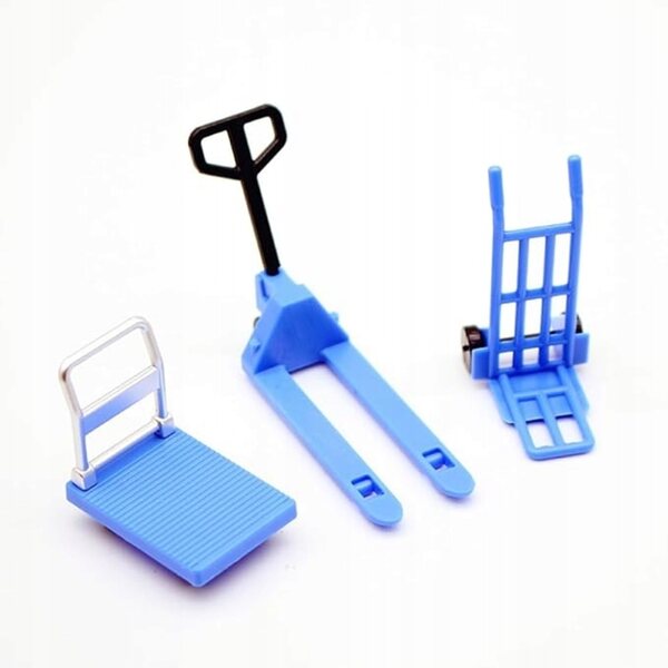 3 Stück Mini-Gabelstapler-Dekorationen für Kunststoff-Puppenhaus