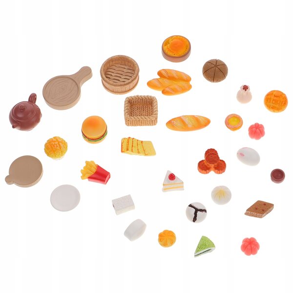 Set 30 Miniature Decorazioni Alimentari in Resina per Casa delle Bambole