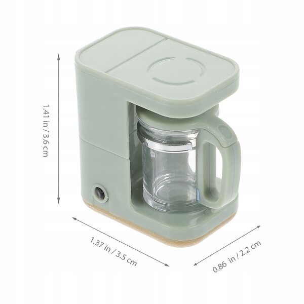 Miniatura Macchina da Caffè in ABS Verde per Casa delle Bambole e Mini Cucina