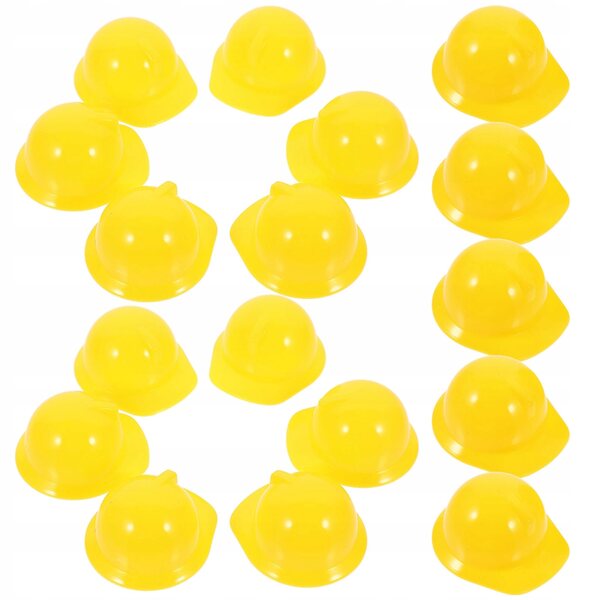 Mini cappelli di sicurezza in plastica gialli per decorazioni e giochi