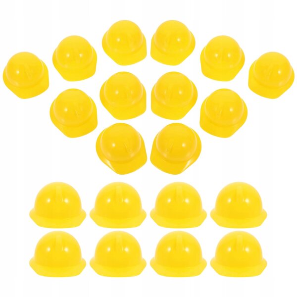Mini cappelli di sicurezza in plastica gialli per decorazioni e giochi