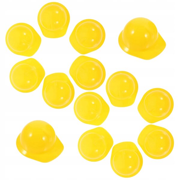 Mini cappelli di sicurezza in plastica gialli per decorazioni e giochi