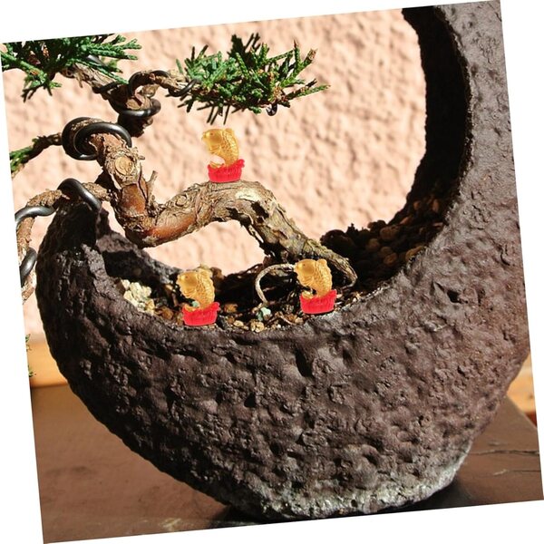 YARNOW 4 statuette miniatura pesce koi resina per decorazioni Feng Shui casa e ufficio