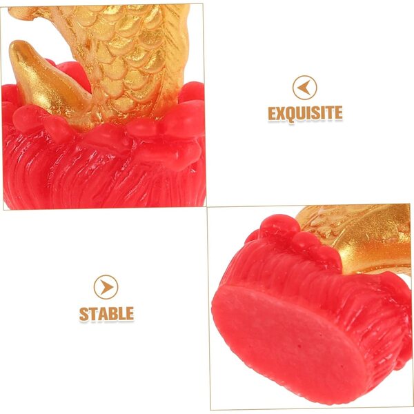 YARNOW 4 statuette miniatura pesce koi resina per decorazioni Feng Shui casa e ufficio