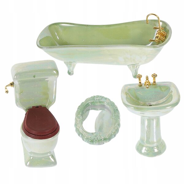 Mini realistisches Keramik-Badezimmermöbel-Set für Kinder – kreatives und sicheres Spielen