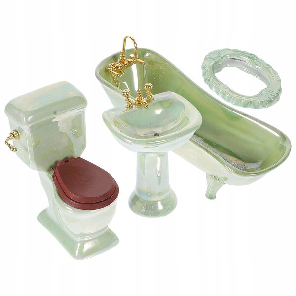 Mini realistisches Keramik-Badezimmermöbel-Set für Kinder – kreatives und sicheres Spielen