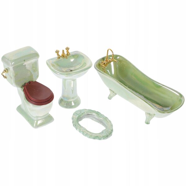 Mini realistisches Keramik-Badezimmermöbel-Set für Kinder – kreatives und sicheres Spielen