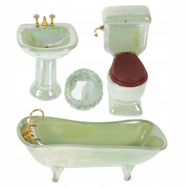 Mini realistisches Keramik-Badezimmermöbel-Set für Kinder – kreatives und sicheres Spielen