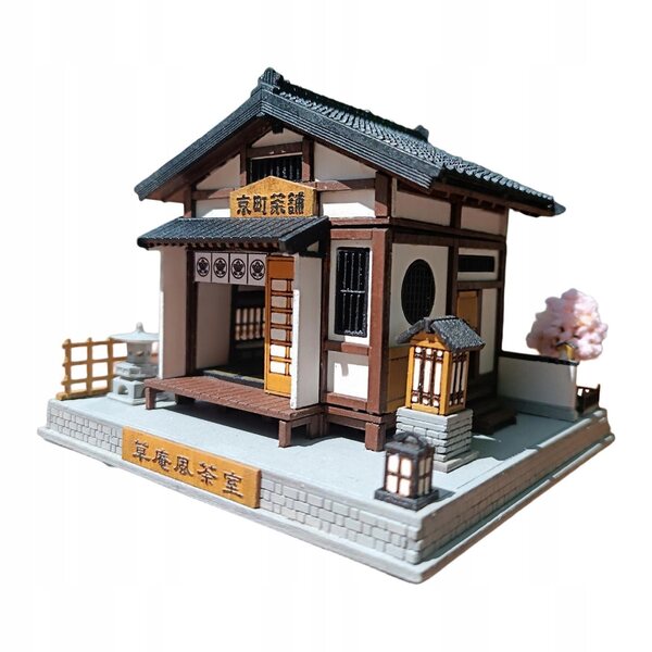 Set Miniaturistico da Montare: Herbaciarna Giapponese in Scala 1:64 in Resina