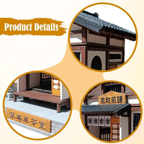 Set Miniaturistico da Montare: Herbaciarna Giapponese in Scala 1:64 in Resina