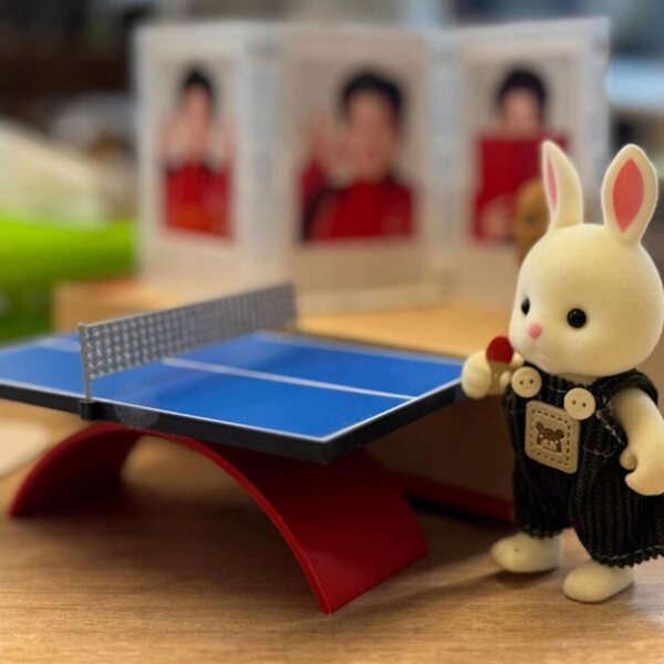 1:12 Miniatur-Mini-Tischtennisplatte für Puppenhaus und Dioramen