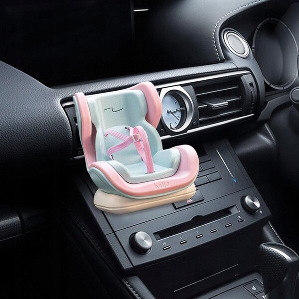 Fotelik Auto per Bambole Decorazione Interni Facile da Montare Rosa o Blu