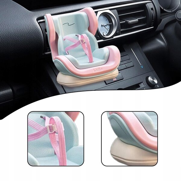 Fotelik Auto per Bambole Decorazione Interni Facile da Montare Rosa o Blu