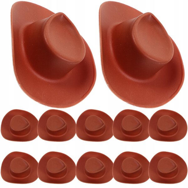 30 braune Mini-Cowboyhüte für Puppen und DIY-Dekorationen