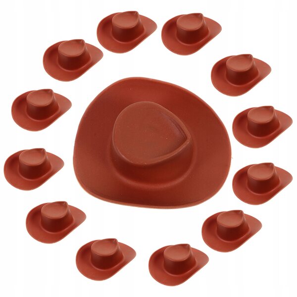 30 braune Mini-Cowboyhüte für Puppen und DIY-Dekorationen