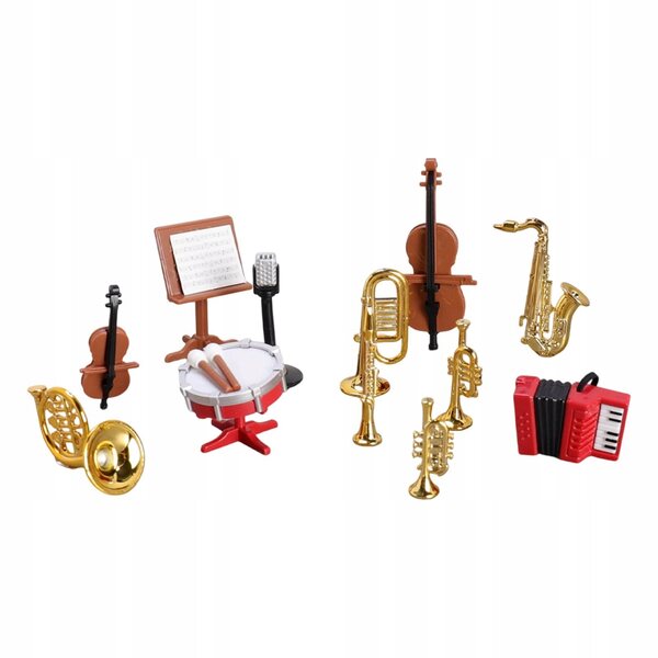 Miniature strumenti musicali per casa delle bambole decorazione realistica 1:12