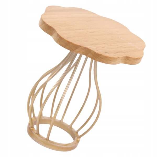Mini Tavolino da Tè in Legno Beige per Case delle Bambole, Realistico e Dettagliato