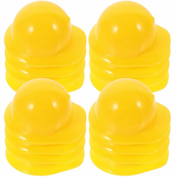 Mini casco da costruzione in plastica gialla per decorazione mini bambole 30 pezzi