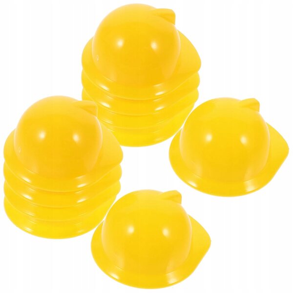 Mini casco da costruzione in plastica gialla per decorazione mini bambole 30 pezzi