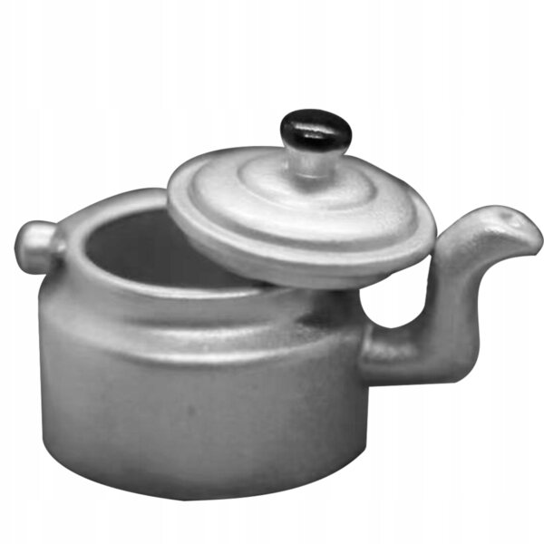 Miniaturisierer aus silbernem Metall: Mini-Küchenkessel für Dekorationen, 3,6 x 2,7 cm