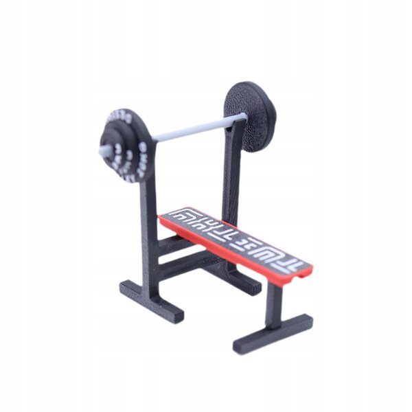 Miniatura Attrezzo Fitness con Panca e Bilanciere per Casa delle Bambole