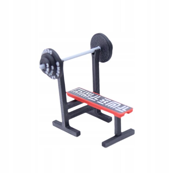 Miniatura Attrezzo Fitness con Panca e Bilanciere per Casa delle Bambole
