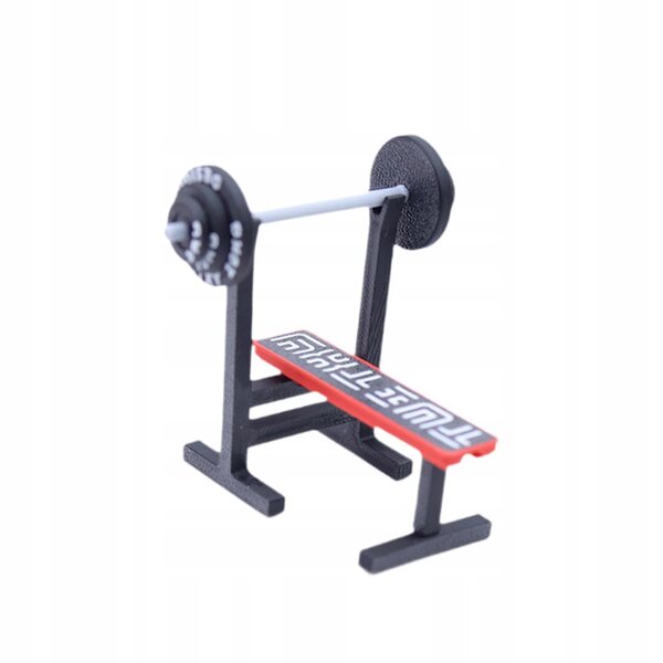 Miniatura Attrezzo Fitness con Panca e Bilanciere per Casa delle Bambole