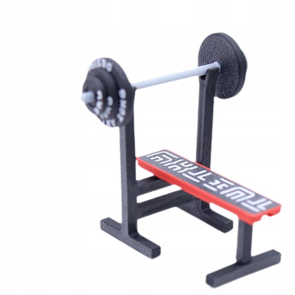 Miniatura Attrezzo Fitness con Panca e Bilanciere per Casa delle Bambole