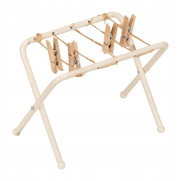 Suszarka für weiße Holzpuppen KingLine Miniatur 13x8x11 cm