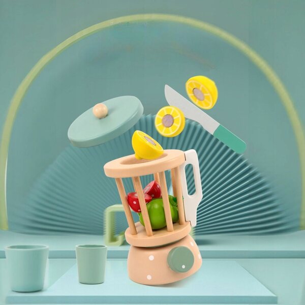Holzküchenset für Kinder mit Zubehör und KABI My Little Juicer Mixer