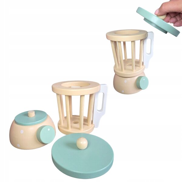 Holzküchenset für Kinder mit Zubehör und KABI My Little Juicer Mixer