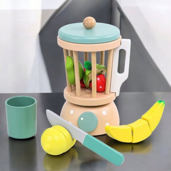 Holzküchenset für Kinder mit Zubehör und KABI My Little Juicer Mixer
