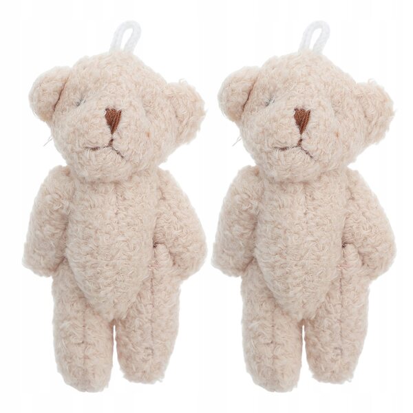 Set 2 Orsetti di Peluche Miniatura per Casa delle Bambole e Decorazioni Realistiche
