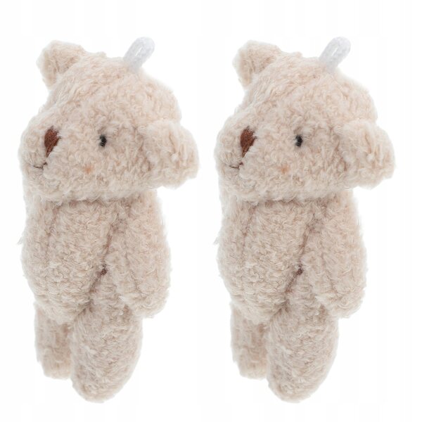 Set 2 Orsetti di Peluche Miniatura per Casa delle Bambole e Decorazioni Realistiche