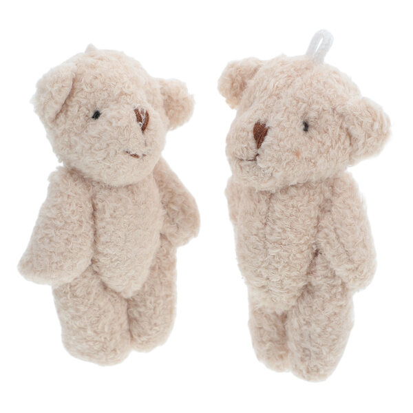 Set 2 Orsetti di Peluche Miniatura per Casa delle Bambole e Decorazioni Realistiche