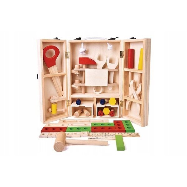 Holzkiste mit Artik-Werkzeugen 300x220 mm für Kinder ab 6 Jahren