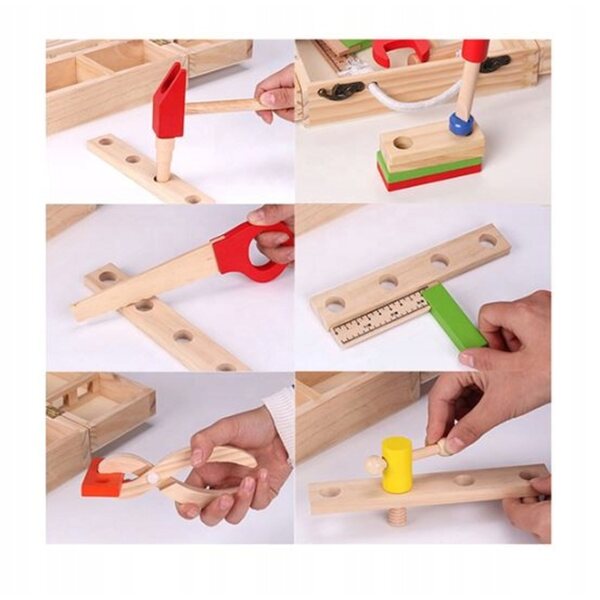Holzkiste mit Artik-Werkzeugen 300x220 mm für Kinder ab 6 Jahren