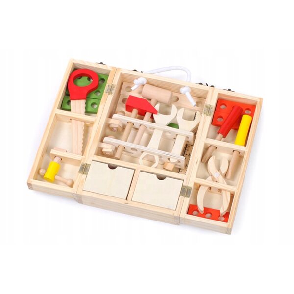 Holzkiste mit Artik-Werkzeugen 300x220 mm für Kinder ab 6 Jahren
