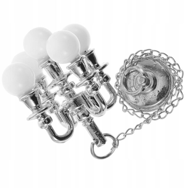 Mini lampada da soffitto argento per decorazioni di case in miniatura